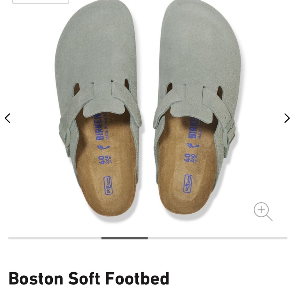 Birkenstock Boston Clog Soft Footbed Suede Leather EU40